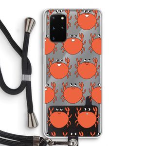 Krab: Samsung Galaxy S20 Plus Transparant Hoesje met koord
