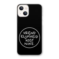 Vriendelijkheid: iPhone 13 Transparant Hoesje