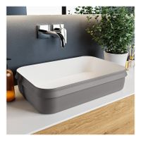 Waskom Mondiaz Arvo | 55x13x38 cm | Solid Surface | Vrijstaand | Rechthoekig | Darkgrey