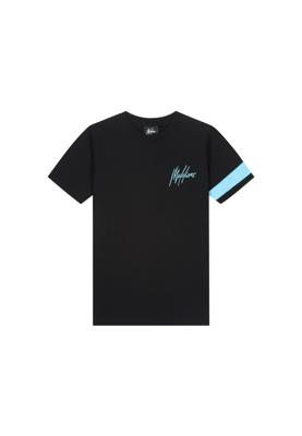 Malelions Junior Captain T-Shirt Zwart / Blauw-128 maat 128
