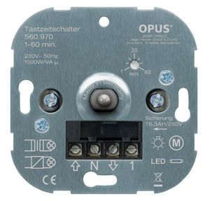 Opus tast-tijdschakelaar 1 - 60 min