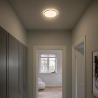 Plafondlamp met sensor wit rond 29 2700K led ip54 - thumbnail