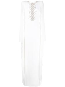 Jenny Packham robe Saga à ornements en cristal - Blanc