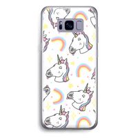 Rainbow Unicorn: Samsung Galaxy S8 Plus Transparant Hoesje