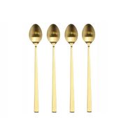 BITZ - Koffie & Thee - Latte Macchiatolepels 20cm S/4 Brass