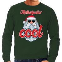 Foute Kersttrui stoere kerstman motherfucking cool groen heren