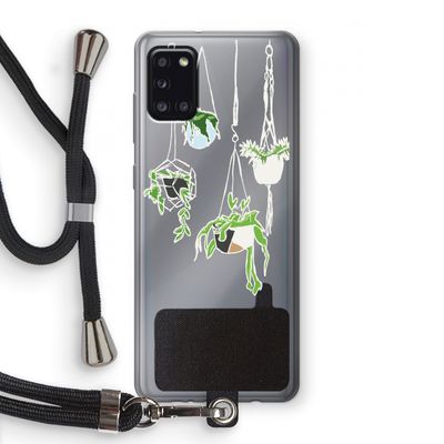Hang In There: Samsung Galaxy A31 Transparant Hoesje met koord