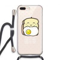 Sleep All Day: iPhone 8 Plus Transparant Hoesje met koord