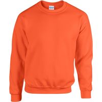 Oranje sweater/trui met ronde hals voor heren - thumbnail