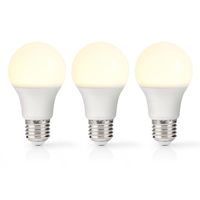 Nedis LED-Lamp E27 | A60 | 8.5 W | 806 lm | 2700 K | 3 stuks | 1 stuks - LBE27A602P3 LBE27A602P3 - thumbnail