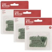 300x stuks kerstbalhaakjes/kerstboomhaakjes groen 4 cm