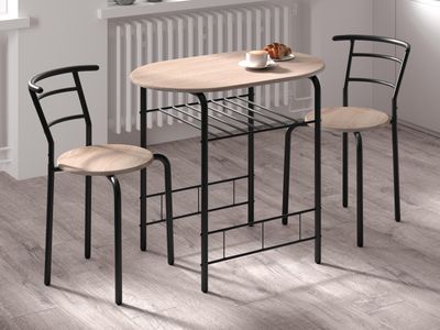 Set van tafel en stoelen AIDARA sonoma eik/zwart Set van tafel en stoelen AIDARA sonoma eik/zwart