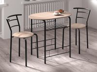 Set van tafel en stoelen AIDARA sonoma eik/zwart - thumbnail