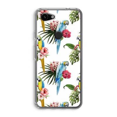 Kleurrijke papegaaien: Google Pixel 3a Transparant Hoesje