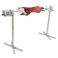 VEVOR speenvarkensgrill lamsgrill 117 cm, 41 kg roestvrij staal rotisserie spit braadgrill 42 W, lamsgrill BBQ-grill grillwagen barbecue, 8 in hoogte verstelbare grote spiesgrill kalkoenvlees, ham enz.