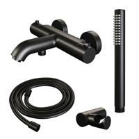 Brauer Black Edition Badthermostaatkraan opbouw met handdoucheset mat zwart sw238163/sw238165/sw353734/SW1164705/ Brauer Black Edition Badthermostaatkraan opbouw met handdoucheset mat zwart sw238163/sw238165/sw353734/SW1164705/