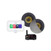 Aquasound N-Joy Connect n-joy connect badkamerradio - controller (ipx7) - wand lader - rumba speakerset mat chroom - bluetooth versterker / 30 watt / 230v/12v emn30-rc