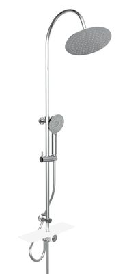 Schutte AQUASTAR hoofddouche set met planchet | chroom-wit
 60520