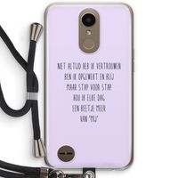 Zelfvertrouwen: LG K10 (2017) Transparant Hoesje met koord