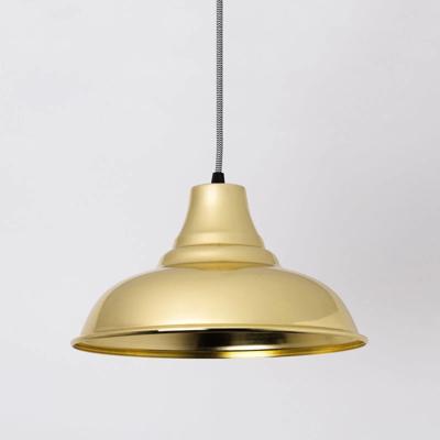 Raul Gepolijst messing lampenkap 27cm hanglamp fabriekslamp