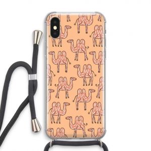 Kameel: iPhone XS Transparant Hoesje met koord