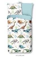 Good Morning Kinderdekbedovertrek "dino&apos;s" - Multi - (135x200 cm) - Katoen Flanel