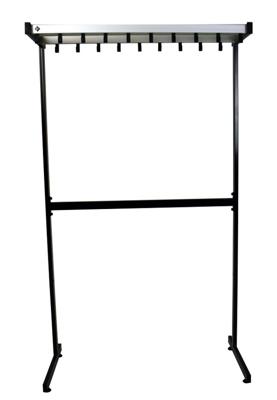 Basic Pro-line vrijstaand garderoberek 19 haken enkelzijdig - grijs/zwart