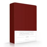 Katoenen Lakens Romanette Bordeaux-240 x 260 cm - thumbnail