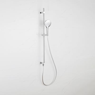 Fortifura Calvi Glijstangset - geïntegreerde wandaansluitbocht - doucheslang glad- handdouche rond - chroom SW1111526/SW706209//SW496814