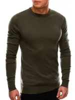 Edoti Style Italia - Sweater Heren - Ronde Hals - Olive Groen - Italianstyle