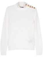 Balmain pull à motif monogrammé - Blanc - thumbnail