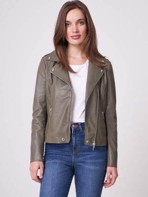 Leren bikerjas