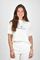Anine Bing t-shirt met stiksels en logo Jaylin wit