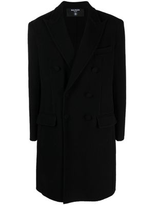 Balmain manteau à boutonnière croisée - Noir
