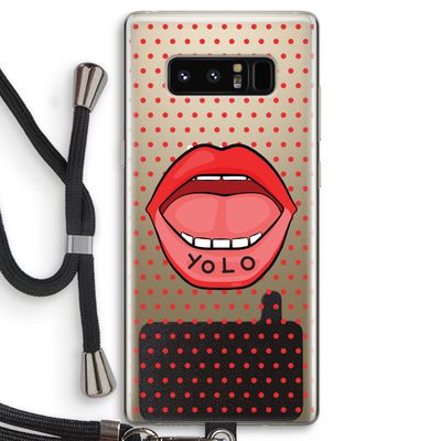 Yolo Denise: Samsung Galaxy Note 8 Transparant Hoesje met koord