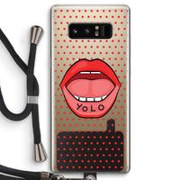 Yolo Denise: Samsung Galaxy Note 8 Transparant Hoesje met koord