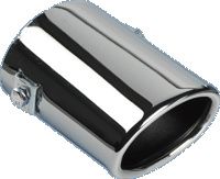 Uitlaatsierstuk Staal/Chroom - ovaal 80x60mm - lengte 105mm - ->55mm aansluiting AS773C