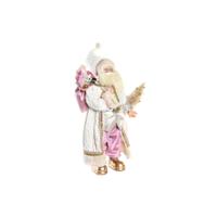 Decoratieve figuren DKD Home Decor Kerstman Kerstmis Grijs Roze PVC Hout 32 x 20 x 60 cm