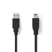 Nedis CCGP60300BK20 USB-kabel 2 m USB 2.0 USB A Mini-USB B Zwart
