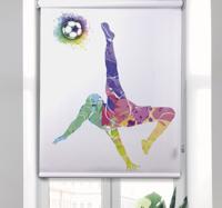 Meer sport rolgordijnen Aquarel voetballer Meer sport rolgordijnen Aquarel voetballer