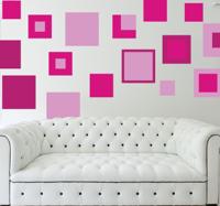 Roze kubus sticker Roze kubus sticker