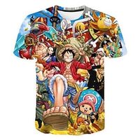 One Piece Cosplay T-Shirt Cartoon Manga Afdrukken Grafisch Voor Voor Stel Voor heren Dames Volwassenen Carnaval Maskerade 3D afdrukken Feest Festival Lightinthebox - thumbnail