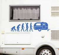 Auto sticker Evolutie caravan - thumbnail