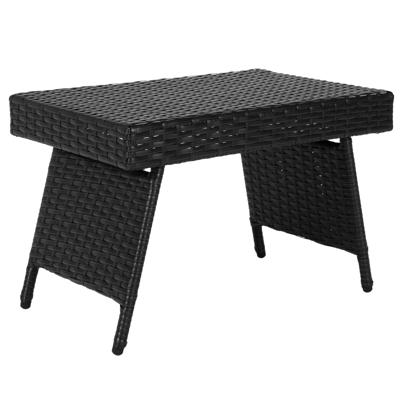 Opklapbare Salontafel Outdoor Bijzettafel met PVC Top 60 x 40 x 40 cm Zwart