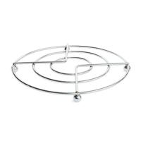 Opvouwbare Tafelmat Chroomstaal ø 22 x 22 cm Kleur Grijs