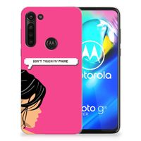 Motorola Moto G8 Power Silicone-hoesje Woman Don't Touch My Phone