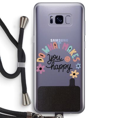 Happy days: Samsung Galaxy S8 Plus Transparant Hoesje met koord