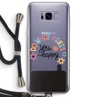 Happy days: Samsung Galaxy S8 Plus Transparant Hoesje met koord
