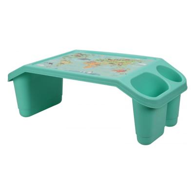 Excellent Houseware Dienblad - schoottafel voor kinderen - groen - kunststof - 60 x 30 x 21 cm
