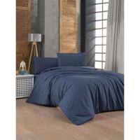 Completo letto - 1 copripiumino 220 x 240 cm + 2 federe 60 x 60 cm - 100% cotone rinforzato - Blu